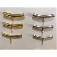 1 Fädelröhrchen Beads mit Öse 5mm goldfarbig