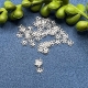 50 Perlkappen Blumenform versilbert