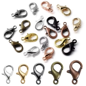 50 Carabiner Grauguß 12x6mm altkupfer
