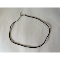 1 Halskette Satinband 2mm schwarz