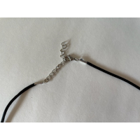 1 Halskette Satinband 2mm schwarz
