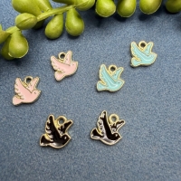 1 Anhänger Taube rosa