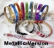 1 Armband 8mm für Schiebeperlen metallic rosa