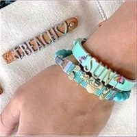 1 Armband 8mm für Schiebeperlen metallic dunkelblau