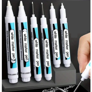 1 Permanantmarker Farbstift Stift weiß