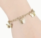 1 Armkette Bettelarmband mit Knebelverschluss platin