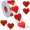 10 Sticker Herzen Herzaufkleber 2,5cm