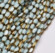 50 Glasperlen oval 4x7mm