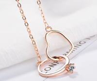 1 Halskette mit Herz und Ring  925 Sterlingsilber