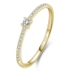 1 Fingerring Solitär Verlobungsring 925 Silber