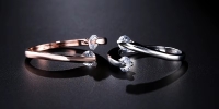 1 Fingerring Luxus Flying Diamonds roségold
