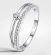 1 Fingerring Solitär Verlobungsring 925 Silber