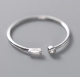 1 Fingerring Solitär Square 925 Silber