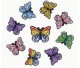 1 Acrylperle Silikonperle Fädelperle 3-D Schmetterling gelb