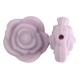 1 Acrylperle Silikon Fädelperle Rose 20mm flieder