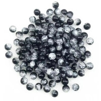 50 Glasperlen Crackle 6mm 2-farbig lila-cristall