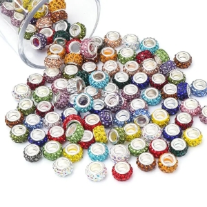 1 Beads Fädelperle Großlochperle oliv