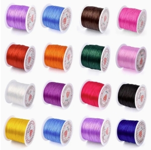 40m Rolle Nylonfaden 0,6mm elastisch stretch schwarz