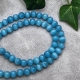 10 Glasperlen Cateyeperlen rund 8mm aquamarin