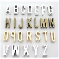 1 Slider-Charms Schiebeperle Buchstabe A-Z silberfarbig B