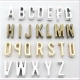 1 Slider-Charms Schiebeperle Buchstabe A-Z silberfarbig L