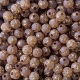 50 Acrylperlen mit Sternen kaffeebraun mattiert