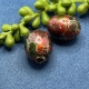 1 ovale Acrylperle herbstlich