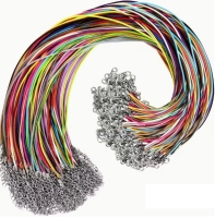 1 Halskette bunte Farben ca. 1,5mm  45cm flieder