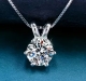 1 Halskette mit Solitär-Zirkonia  925 Sterlingsilber