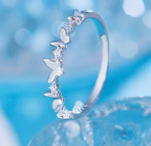 1 Fingerring Schmetterlinge 925 Silber