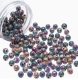 10 runde Acrylperlen Lavasteine bunt schillernd 4mm