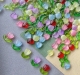 100-tlg. Acrylblumen bunt gemischt