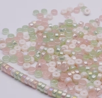 100 Acrylperlen Scheiben 6,5x3mm mix