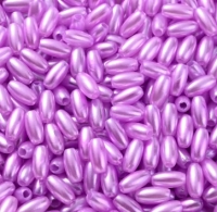 200 ovale Acrylperlen Olivenperlen flieder