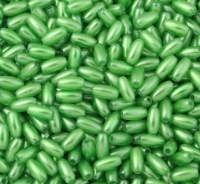 200 ovale Acrylperlen Olivenperlen grasgrün