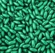 200 ovale Acrylperlen Olivenperlen smaragdgrün