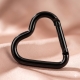 1 Herz Carabiner Schlüsselanhänger Schwarz