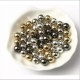 10 runde Perlen 12mm silberfarbig