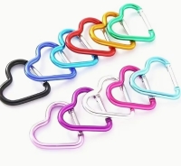 2 Herz Carabiner Schlüsselanhänger