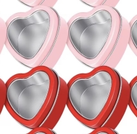 1 Blechdose Herz Kleinteile Aufbewahrung rosa