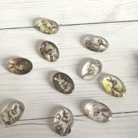 2 Cabochon oval 13x18mm Osterhase Ostern