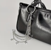 1 Taschenschmuck Anhänger Kette mit Sternen