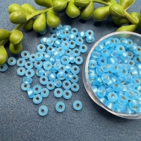 40gr.  Rocailles 4,5mm matt hellblau