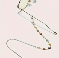 1 Brillenkette Blumen Nostalgie 76cm