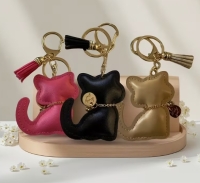 1 Taschenschmuck Anhänger Schlüsselanhänger Katze schwarz