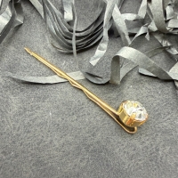 1 Haarschieber mit Swarovski-Solitärstein
