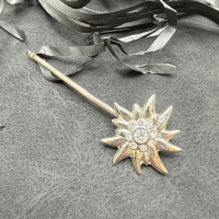 1 Haarschieber mit Edelweiß + Swarovskisteinen