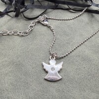 1 Halskette mit Engel-Anhänger