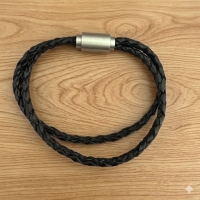 1 Armband 2-reihig mit Magnet 20cm schwarz