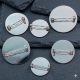 2 x Broschenplatte 25mm rund